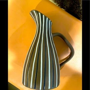 Jonathan Adler Vintage Retired Striped Ceramic Pitcher